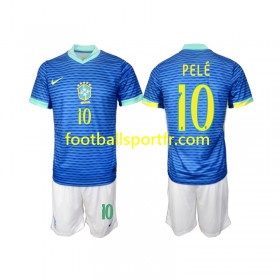 Tenue Brésil PELE 10 Enfant Exterieur 2024 Maillot de Foot